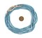 The Bead Chest Sky Blue 4mm Glass Heishi Beads - 23" Strand of Indonesian Java Spacer Beads for Crafts & Jewelry Making